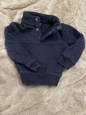 Little Bipsy Navy Men’s Zip-Up Snap Collar Sweater
